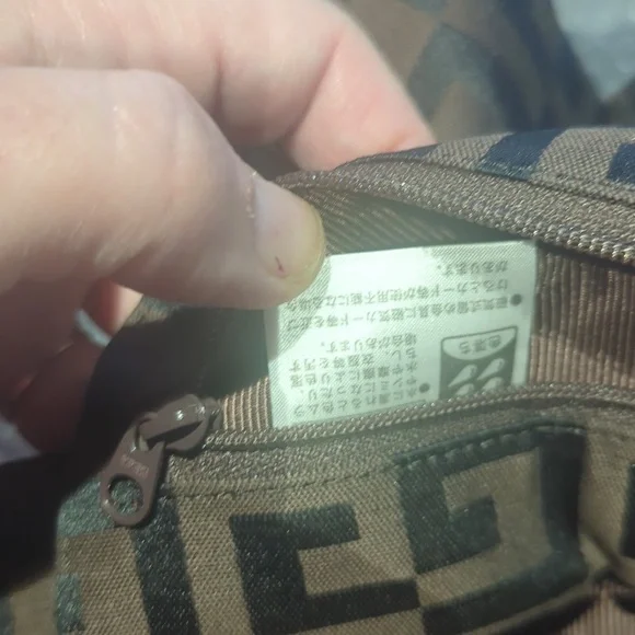 Givenchy Brown Geometric Fabric Tote Bag Authentic Designer Large - Picture 15 of 15